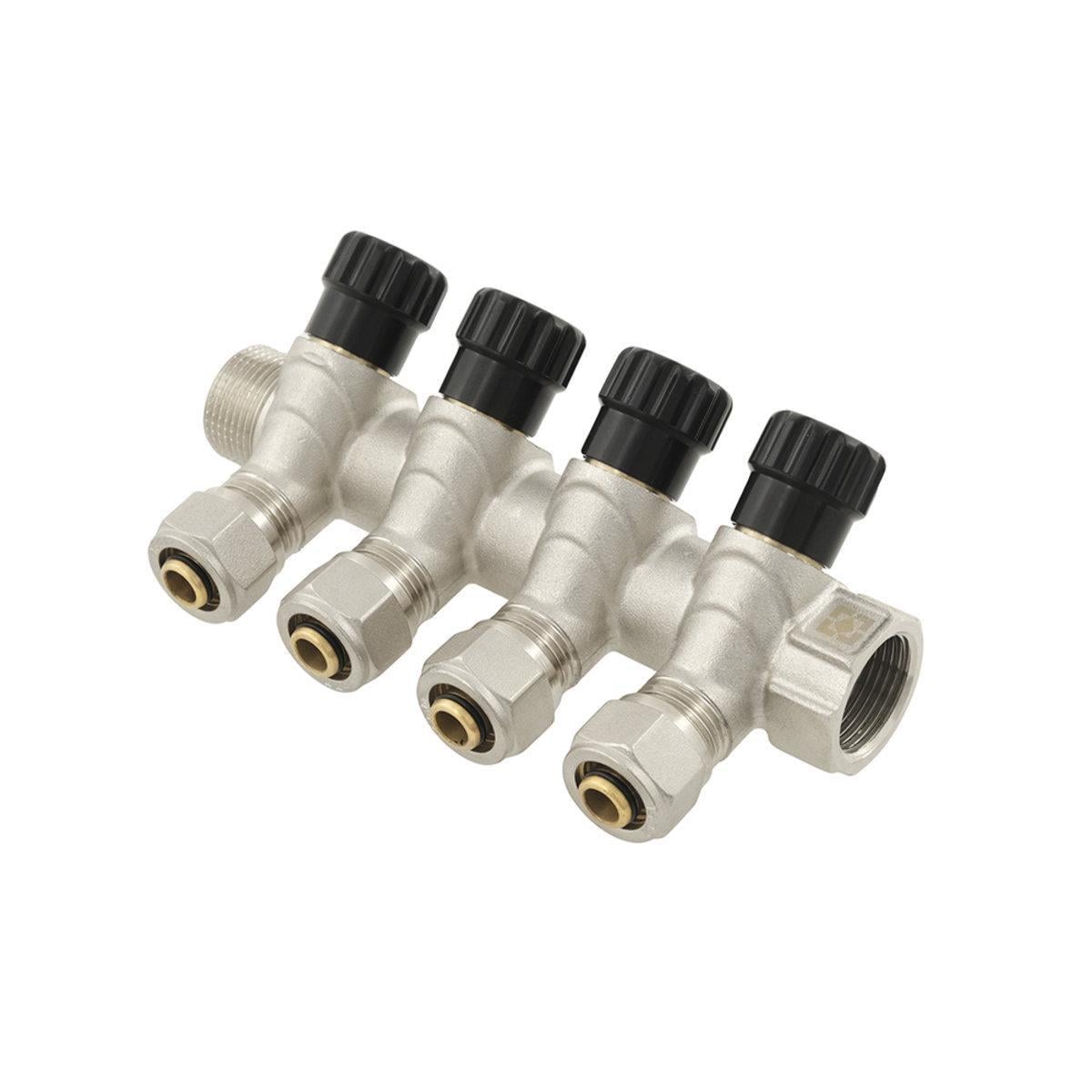 Коллектор Raftec KK02014 3/4"х1/2" на 4 выхода (SW-73815)