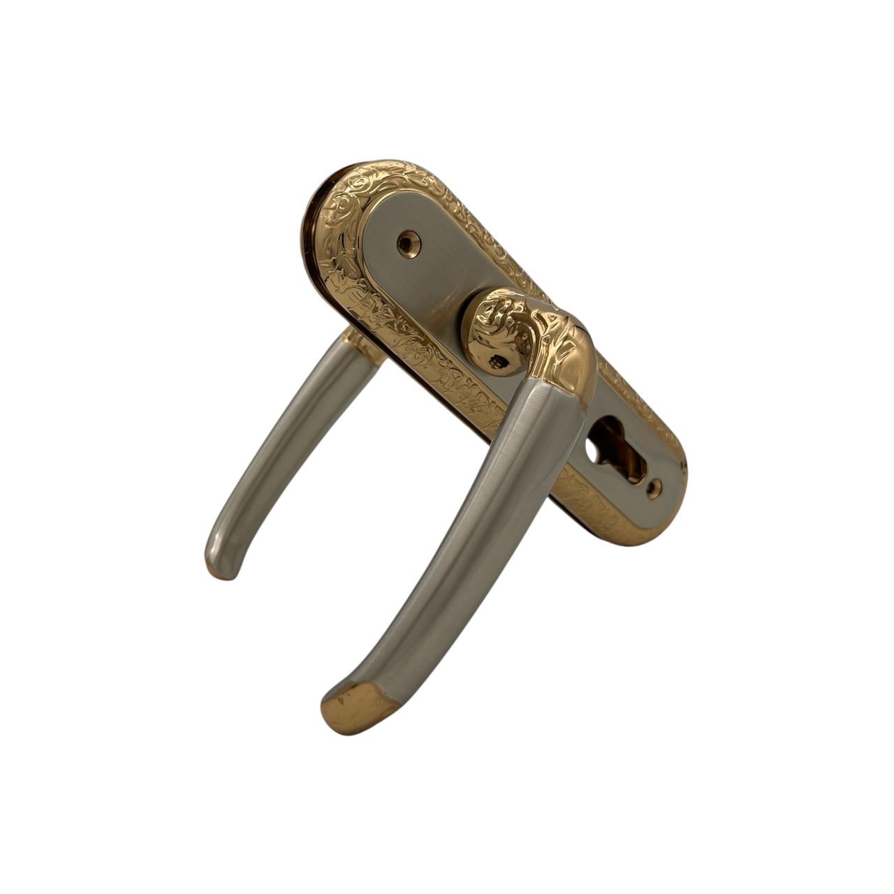 Дверні ручки міжкімнатні Ozcanlar Yakut Kol Cinar Ayna Kisa Yale Alb/Saten 62 мм (340017)