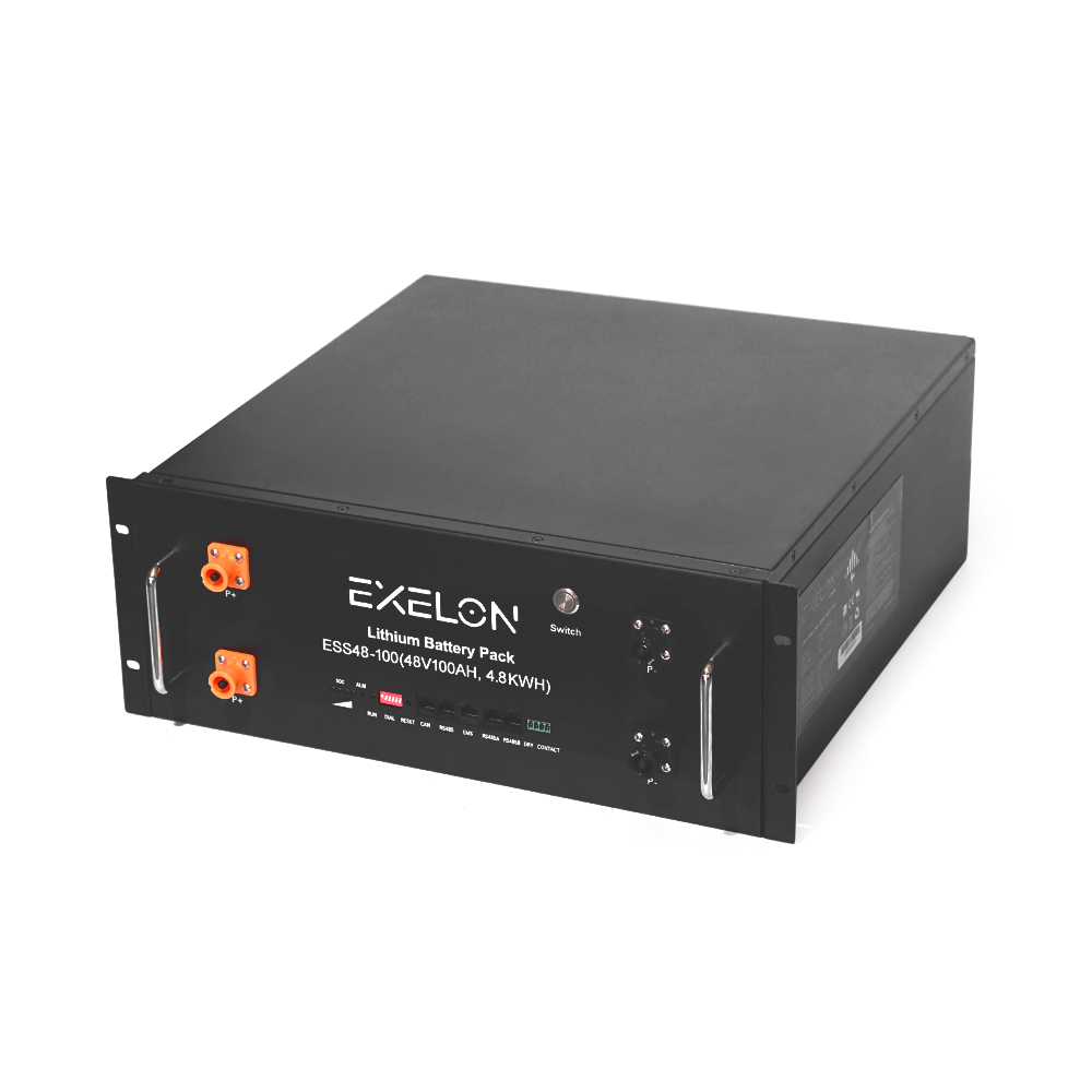 Аккумуляторная батарея Exelon LiFePO4 48V 100AH ​​4800Wh BMS 100A/100A 6000 циклов 482x450x177 мм 43,5 кг (YUT_V7783)