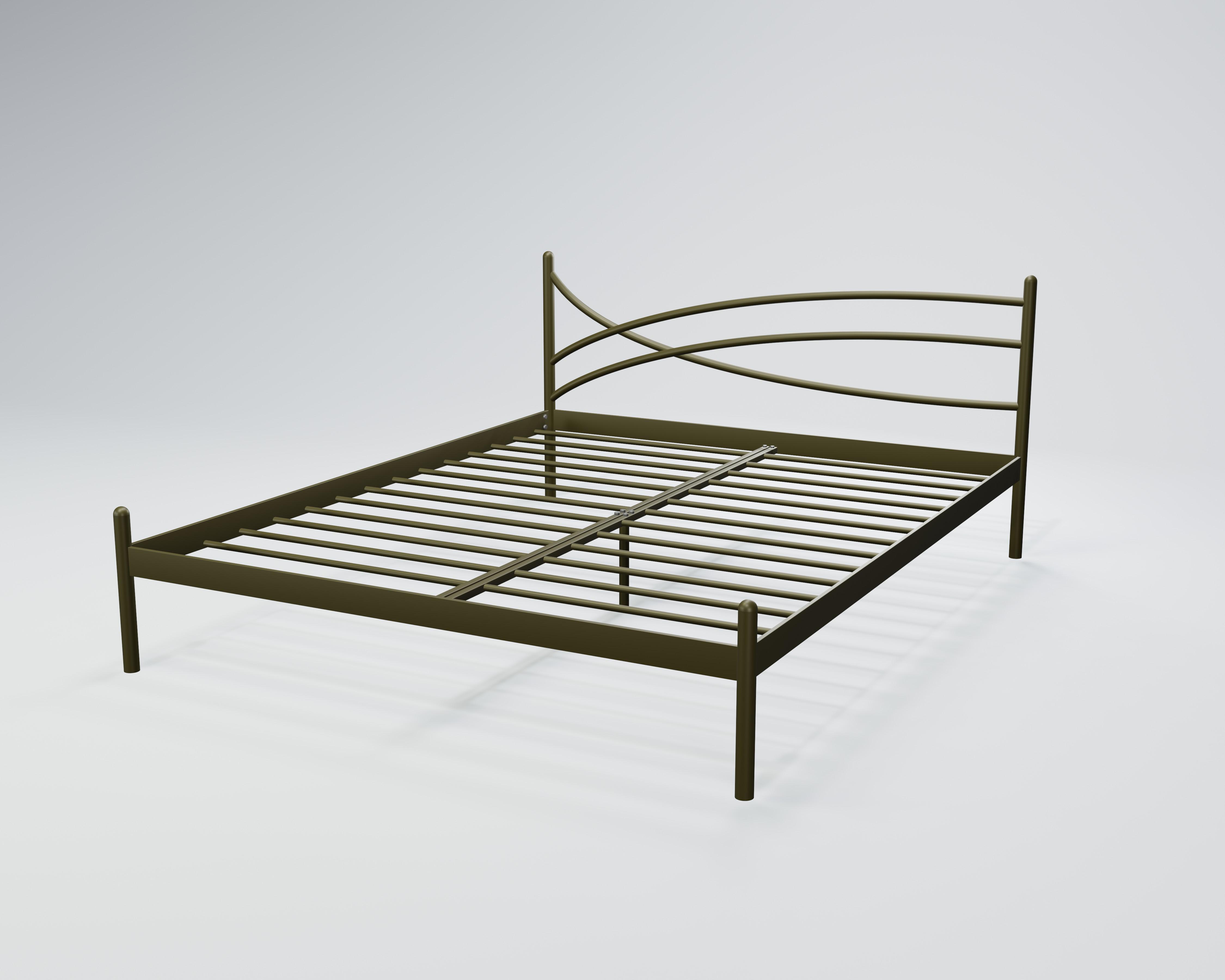 Кровать металлическая Гвоздика 120x200 см Черный/Золотой