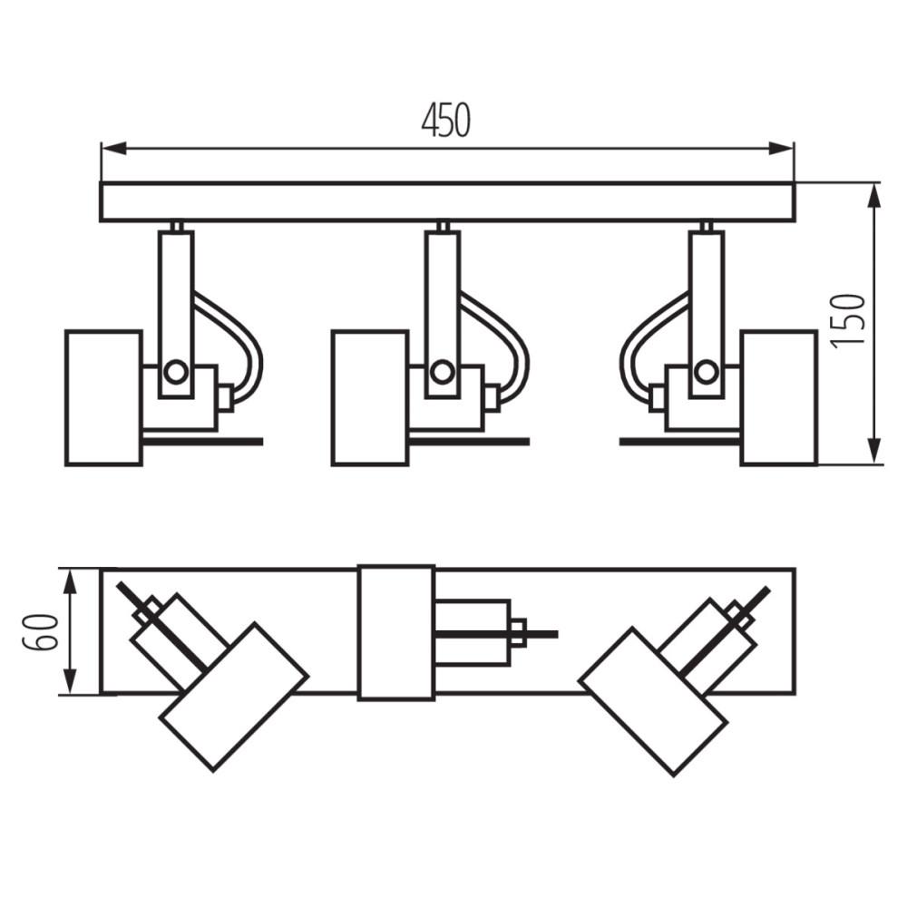 Спот Kanlux Sonda GU10 3x10W IP20 (34925) - фото 2