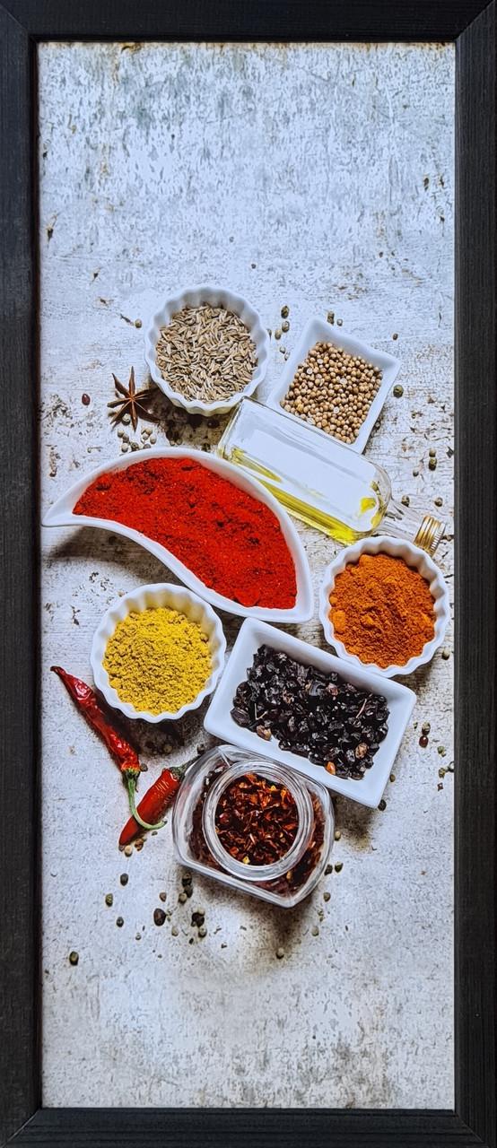 Фотокартина у дерев'яній рамі Spices 12 20х50 см (POS-2050-113)