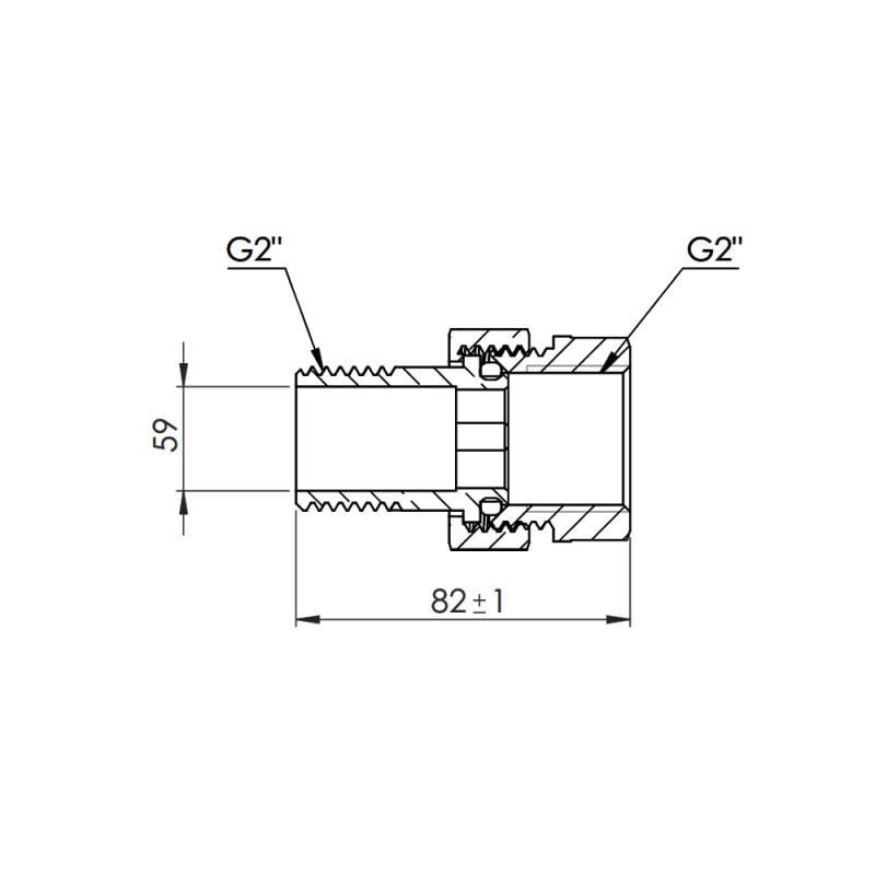 Згін американка прямий SD Forte 1/2" SF190W15 (FRRS00008303) - фото 2