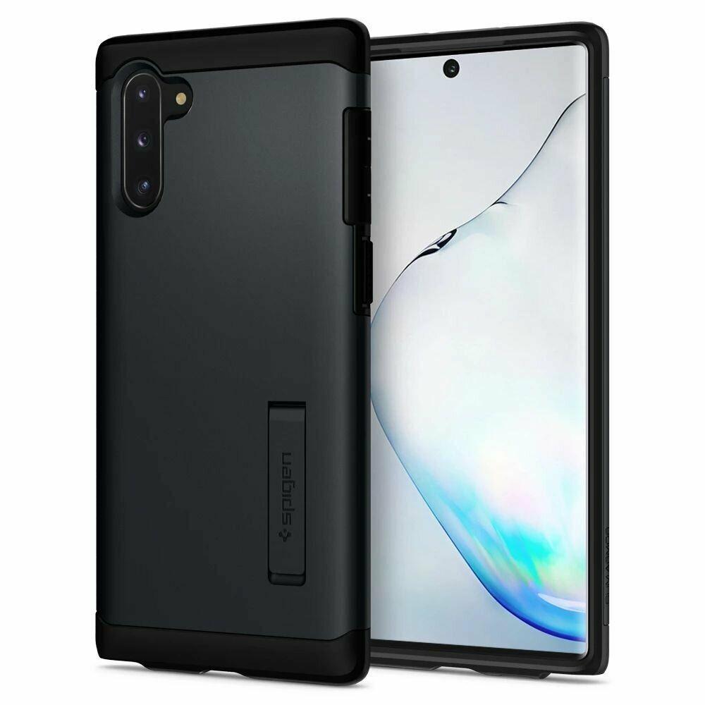 Чехол с подставкой Spigen Slim Armor для Samsung Galaxy Note 10 Metal Slate