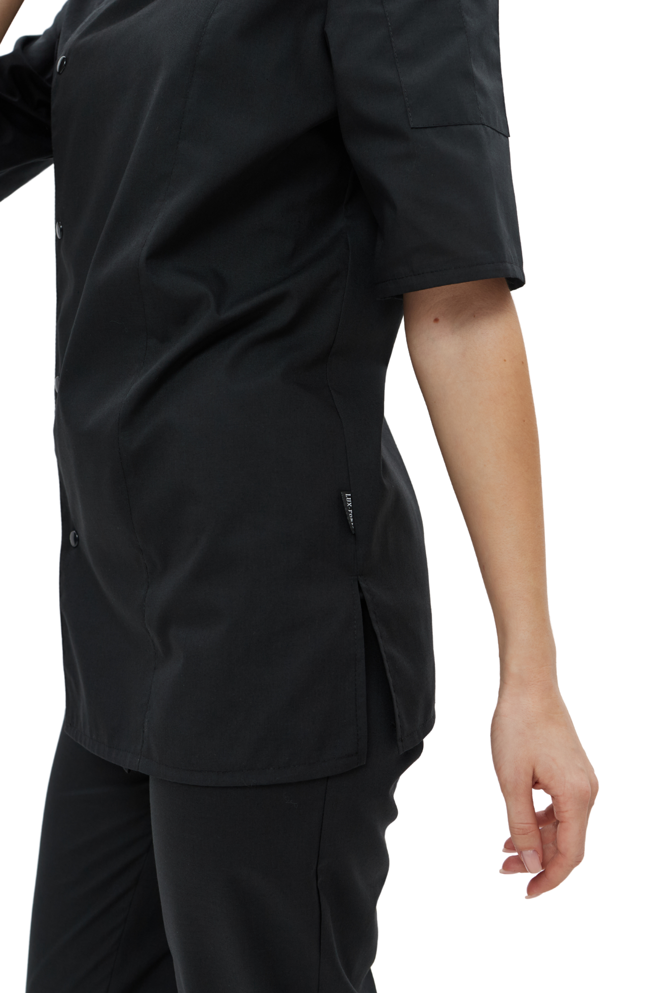 Кітель кухарський унісекс рукав 1/3 Лайт Lux Form р. 54 Чорний (4914) - фото 5