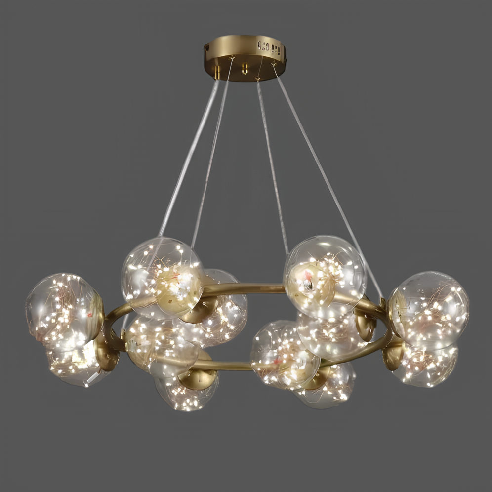 Люстра светодиодная Valeso с каркасом-кольцом 64W Бронзовый (GLD-23933/12)