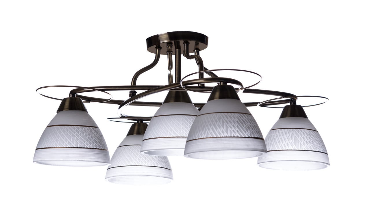 Люстра потолочнаяSunlight 70714/5 на 5 плафонов для спальни