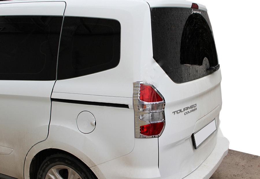 Накладки на стопы Carmos для Ford Courier 2014-2023 гг. abs-пластик Хром