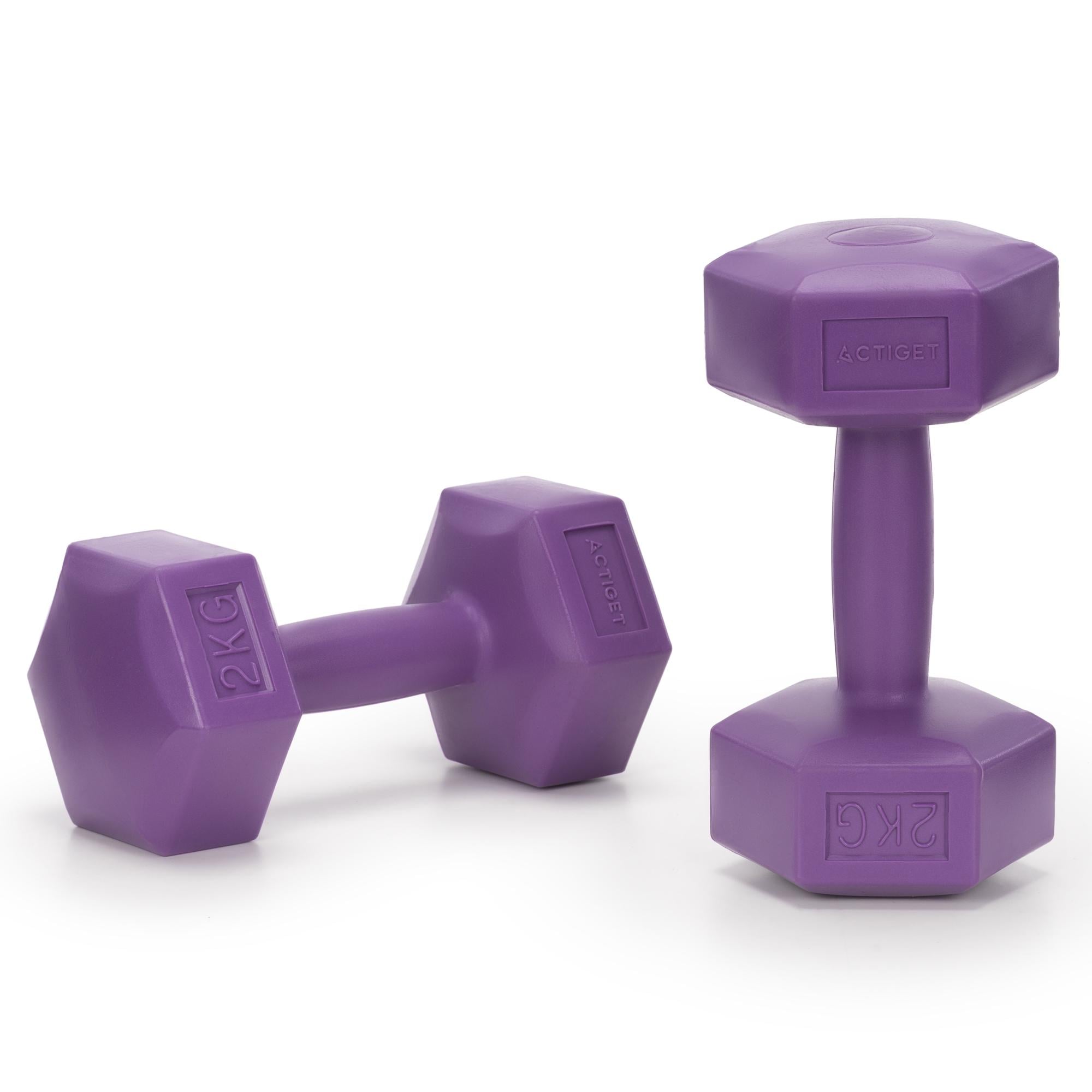 Гантели Actiget Hex ACT0158 2 шт. 2 кг Purple (5891)
