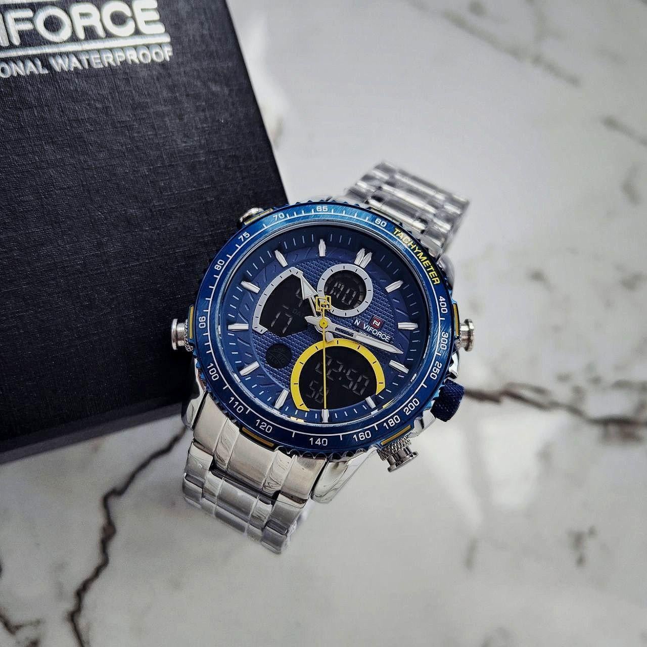 Часы мужские Naviforce 9182 Silver/Blue