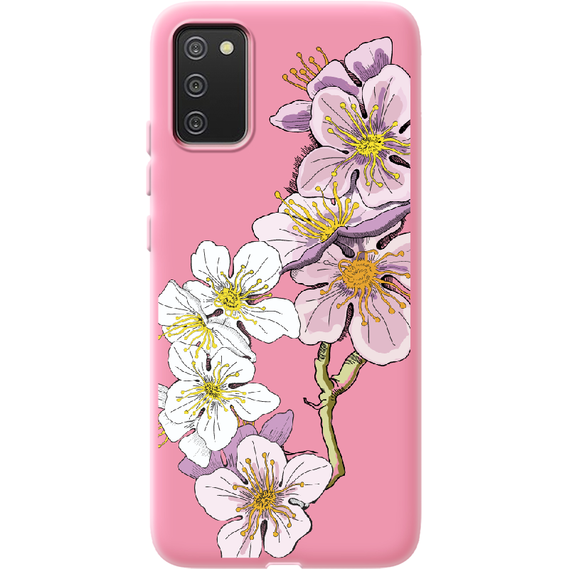 Чехол BoxFace Samsung A025 Galaxy A02S Cherry Blossom Розовый силикон (41511-cc4-41676)