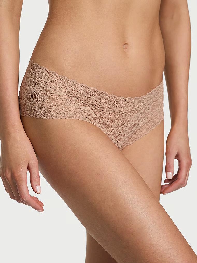 Трусики чики Victoria's Secret The Lacie Lace Cheeky Panty M Пралине (26894403)