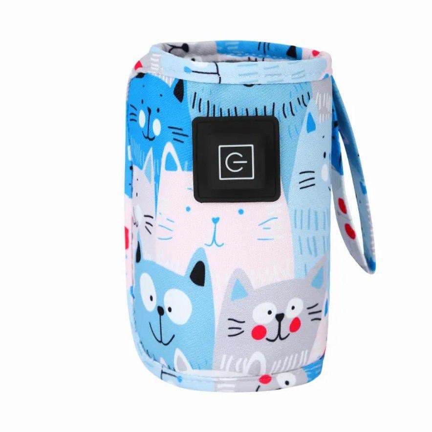 Підігрівач для пляшечки портативний, термоупаковка Mommy Bag №3 Котик Блакитний (141434)