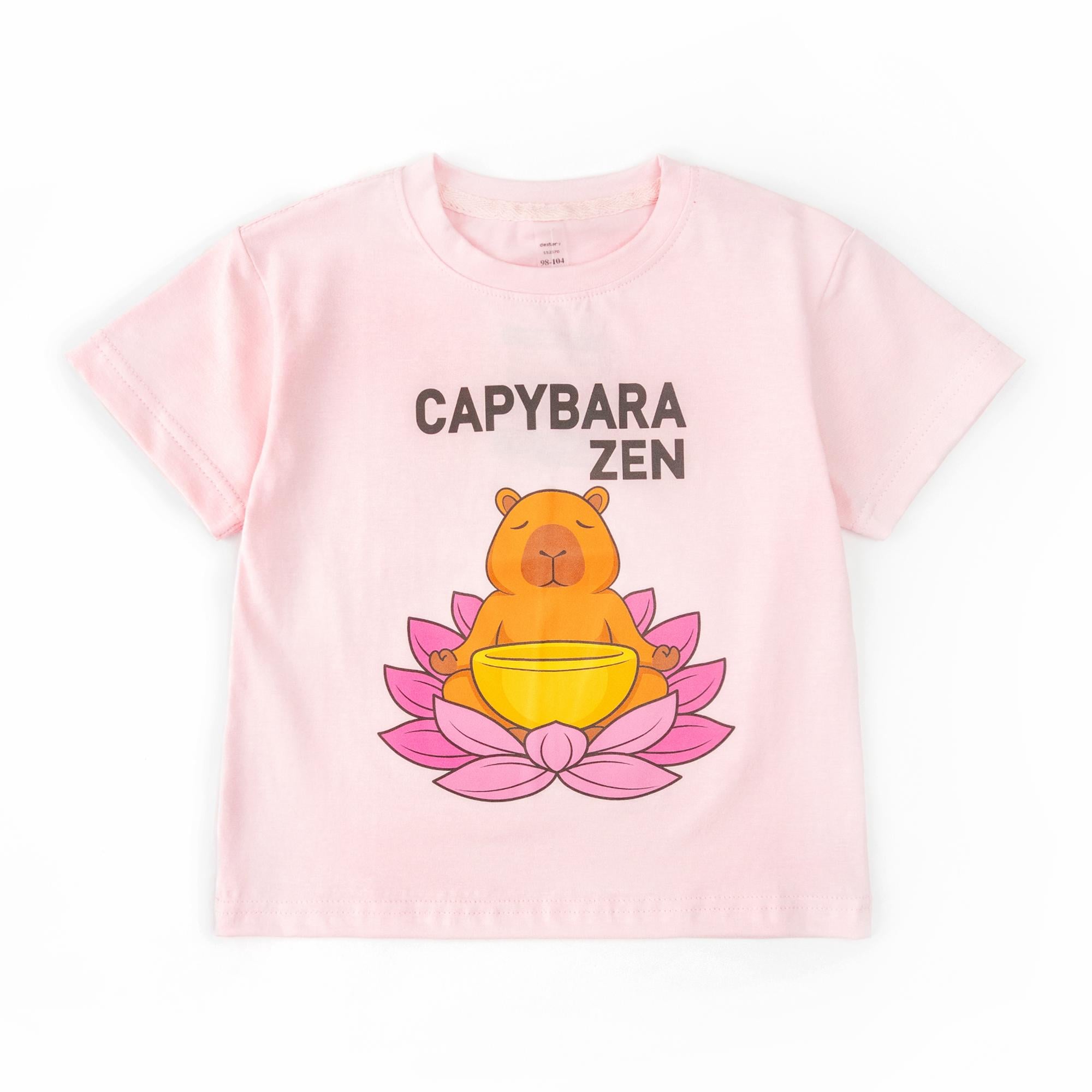 Футболка для девочки кулир Dexter's Capybara Zen 152570 140 см Розовый (34837849)