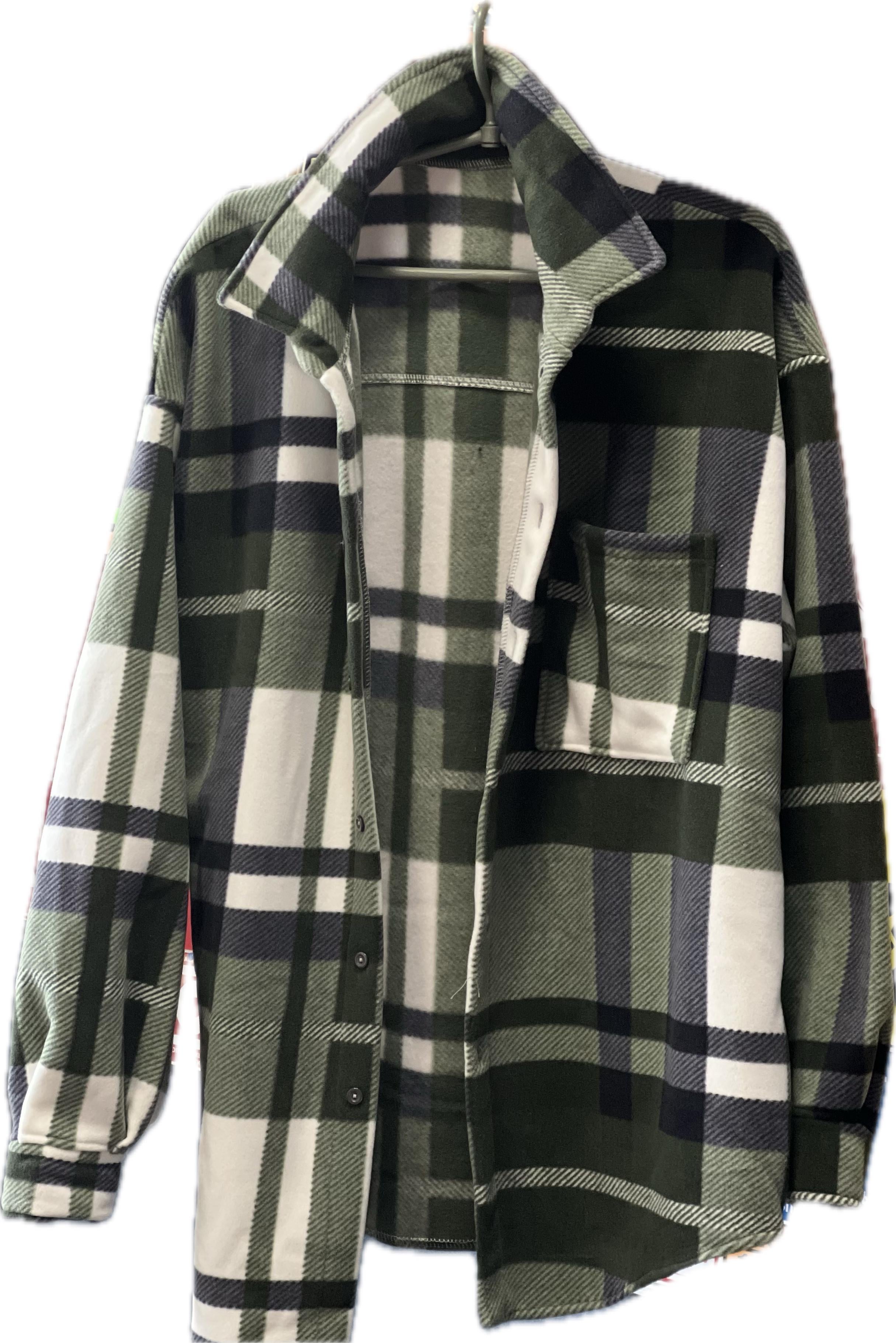 Сорочка унісекс тепла флісова 2XL-4XL Темно-зелений (34792024)