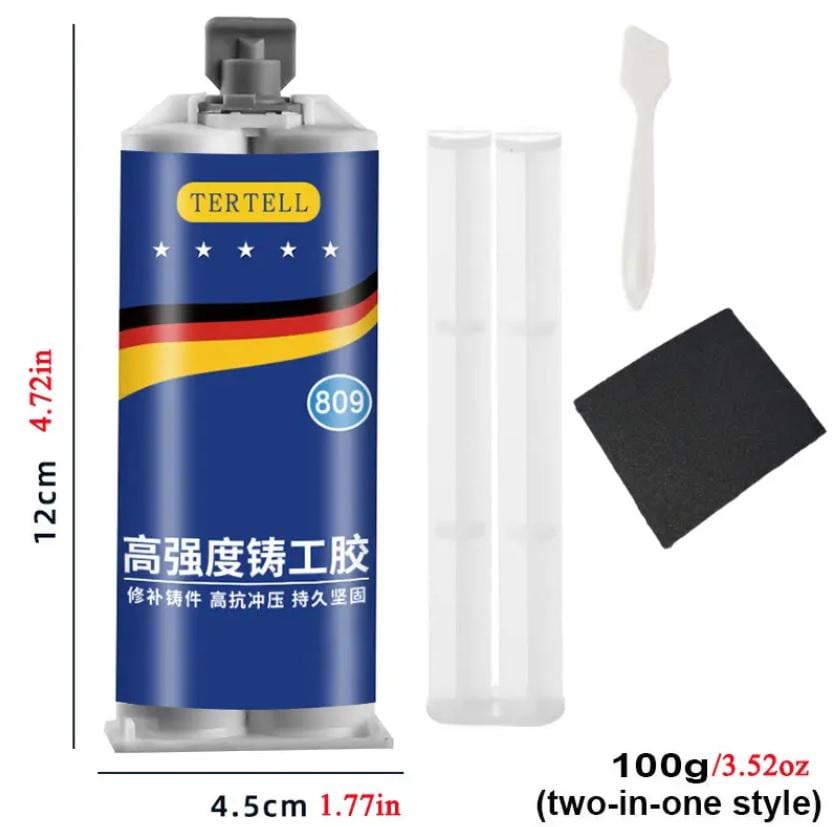 Клей для холодной сварки металла TERTELL двухкомпонентный с дозатором 100 мл (kl-100) - фото 3 Клей для холодной сварки металла TERTELL двухкомпонентный с дозатором 100 мл (kl-100) - фото 3