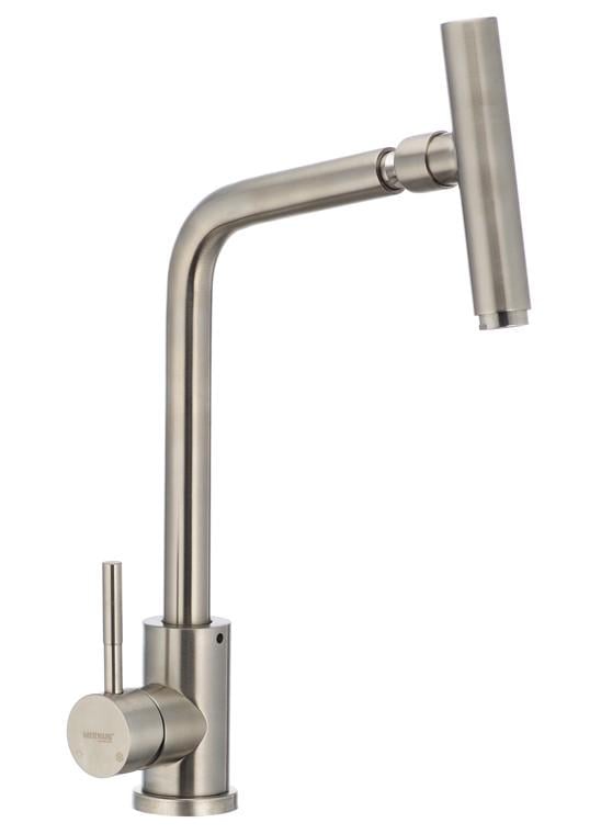 Смеситель для кухни MIXXUS SUS-017 с вращающимся изливом SS2813