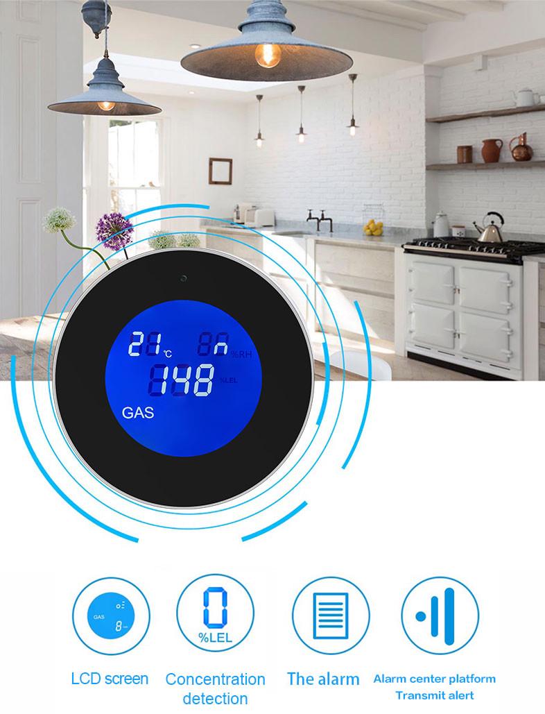 Датчик утечки природного газа с сиреной и WiFi Tuya Gas Alarm Sensor - фото 7