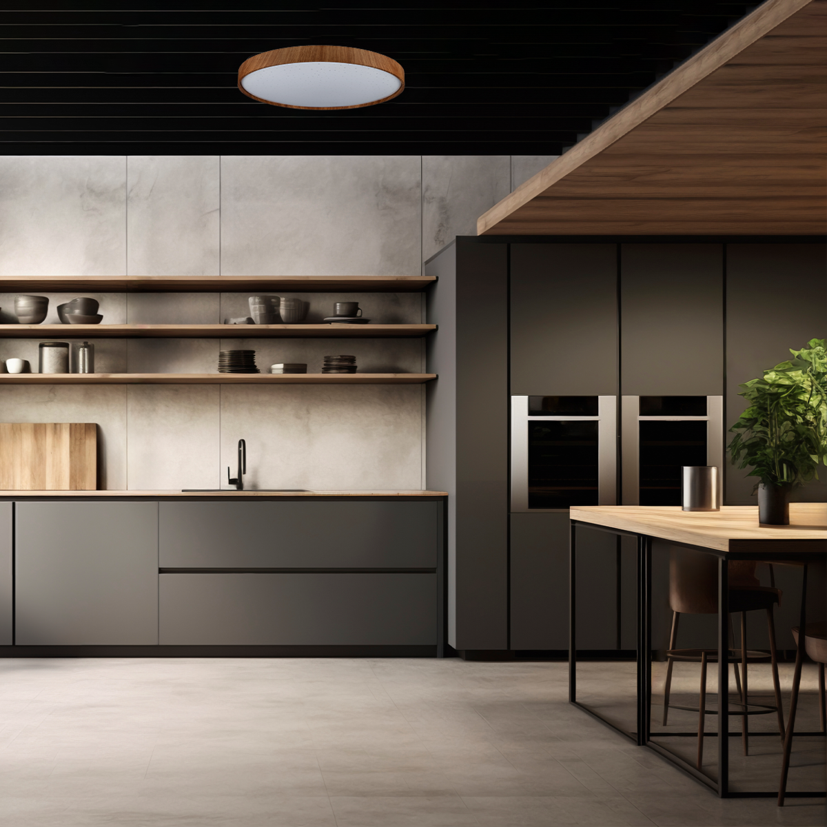 Потолочный светильник Vestum FOREST звездное небо 80W 3000К-6500К с ДК 480х65 мм Тик - фото 8