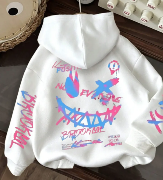 Худи женское с принтом Pin-000-2715 XXXL Белый (2700321886)