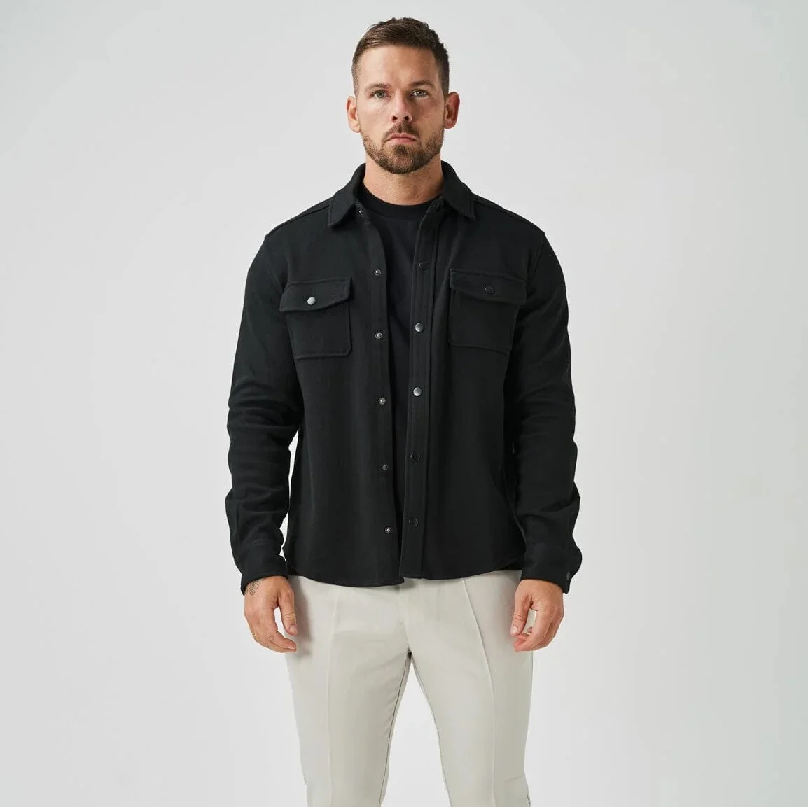 Рубашка мужская теплая DarpShirt 2XL Черный (2910)