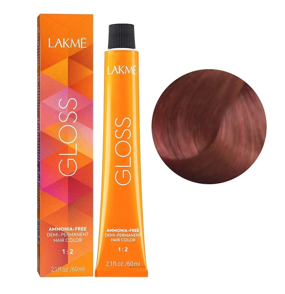 Крем-краска тонирующая для волос без аммиака Lakme Gloss Color Rinse 6/45 Темный блондин медно-махагоновый 60 мл