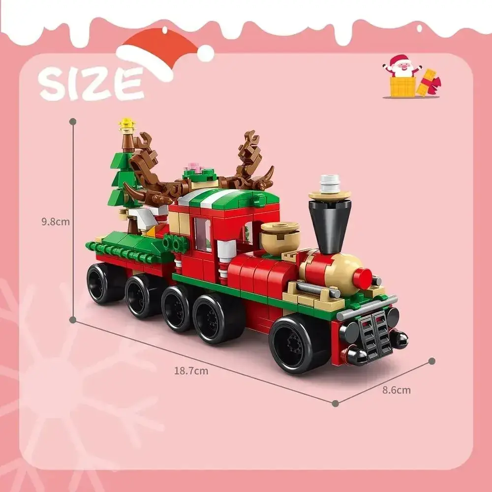 Детский игровой конструктор Новогодний Поезд 270 деталей (30230483) - фото 5 Детский игровой конструктор Новогодний Поезд 270 деталей (30230483) - фото 5