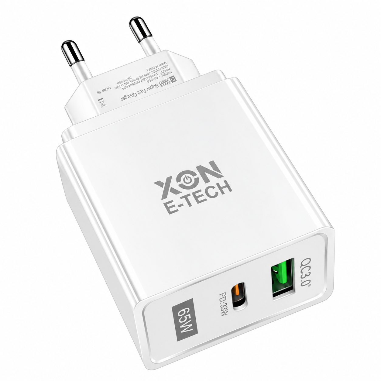 Зарядное устройство для XON PowerCharge 65W PD33 USB Type-C Белый (PCWA065033A1С1W 6044)