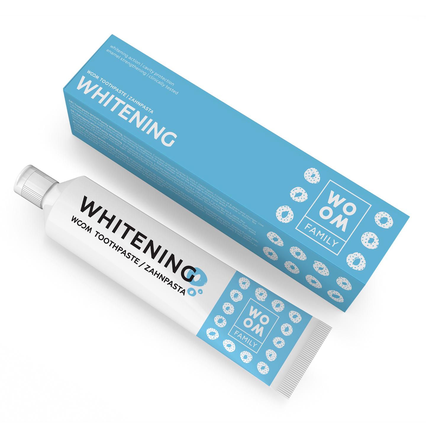 Зубная паста Woom Family Whitening отбеливающая для комплексного ухода 75 мл (180346)