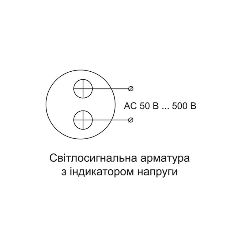 Вольтметр цифровой АСКО-УКРЕМ U-ADM-V 50-500V AC квадратный ø 22 мм Зеленый (A0190010139) - фото 2