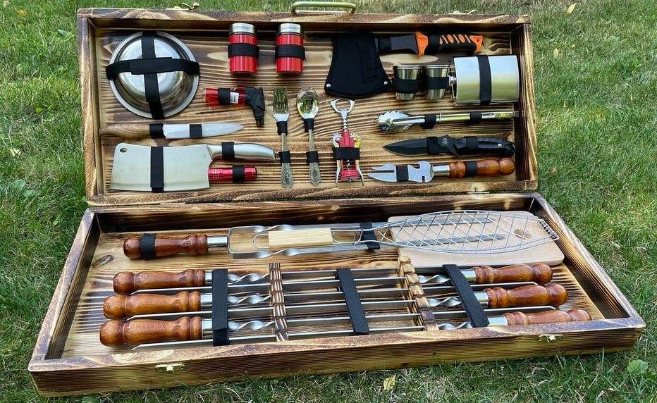 Набор шампуров в кейсе Big boss L