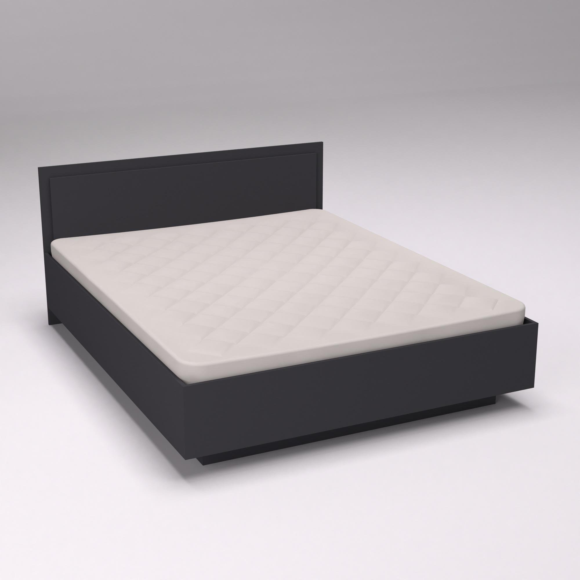 Кровать двуспальная Кристалл №2 2035х1432х850 мм Антрацитовый (23301)