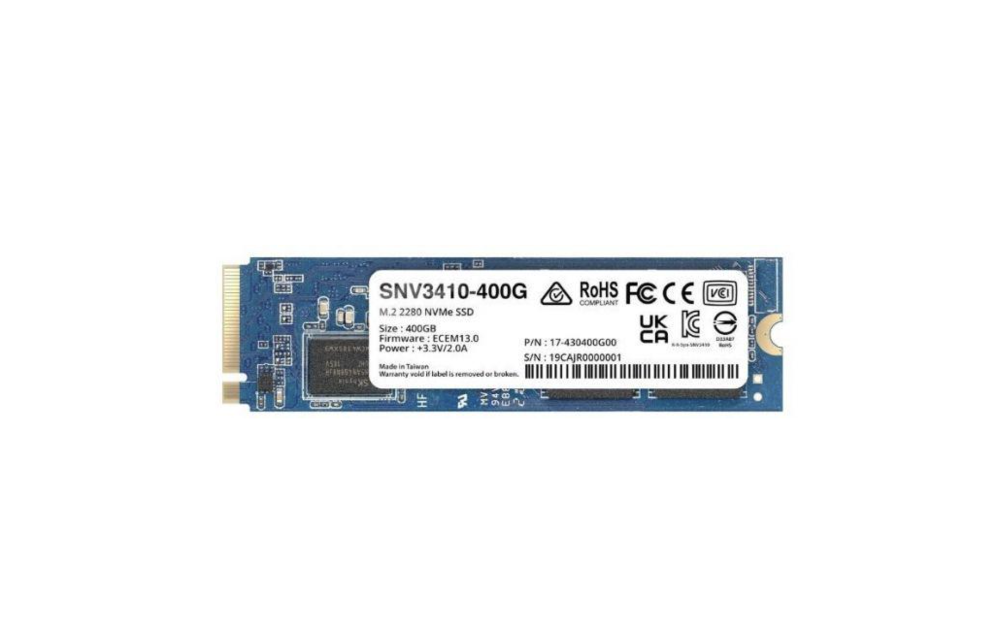 SSD-накопитель Synology 400GB M.2 PCIe (SNV3410-400G)