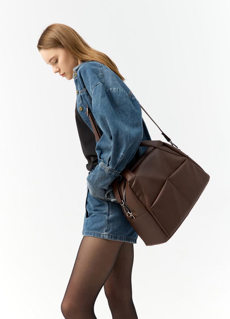 Спортивная сумка женская Sambag Vogue BQS 37х25х16 см Шоколадный (90123020)