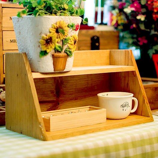 Полка настольная из дерева Атсабар Карри (ПСТ/003903)