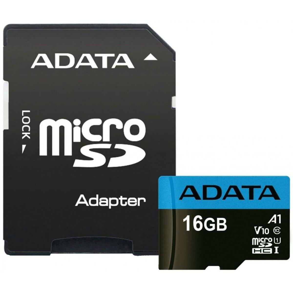 Карта пам'яті microSDHC A-DATA Premier 16 Gb Class 10 A1 R-100 Mb/s