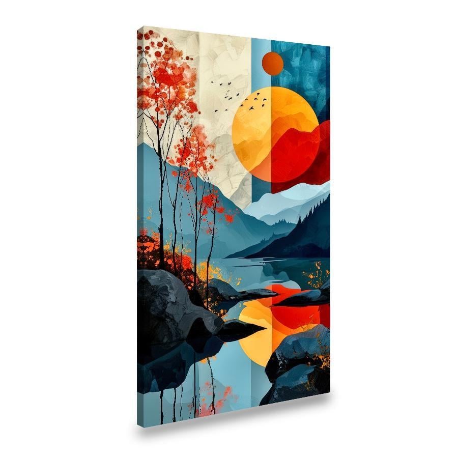 Картина на полотні Абстрактний осінній пейзаж 80x40 см (166VP_L)