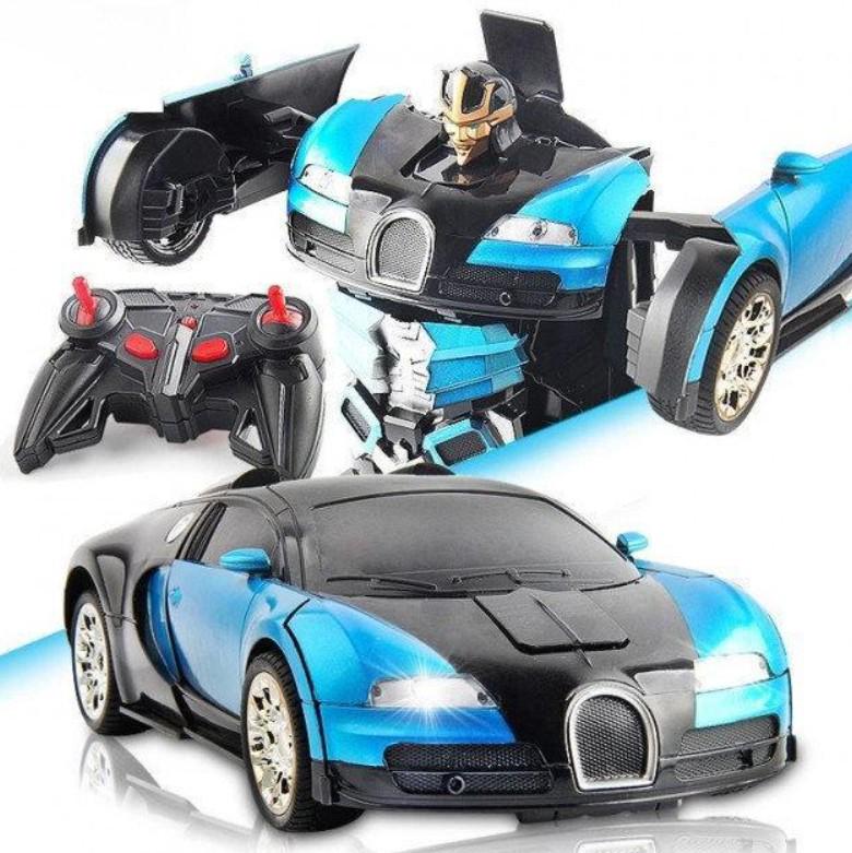 Машинка-трансформер на радиоуправлении Robot Car Bugatti Size12 Синий (19271187) - фото 5 Машинка-трансформер на радиоуправлении Robot Car Bugatti Size12 Синий (19271187) - фото 5