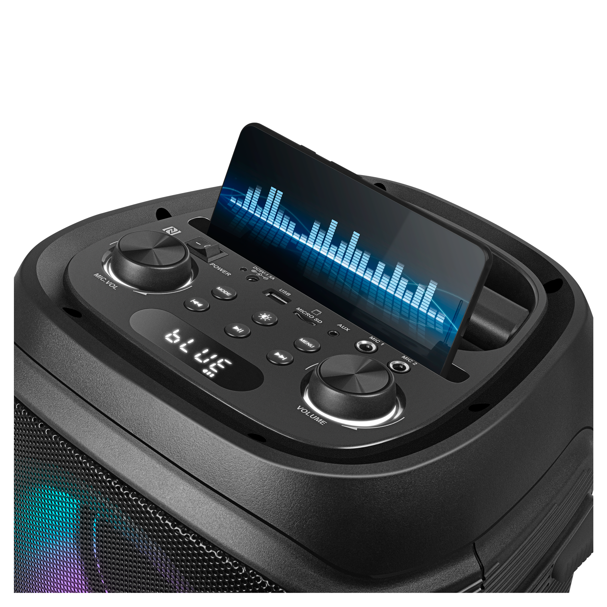 Система акустическая Sven PS-800 TWS/Bluetooth/подсветка/караоке/FM 100 Вт Black (21754567) - фото 8