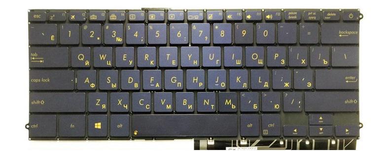 Клавиатура для ноутбука Asus UX490 UX490UA с подсветкой клавиш матовая (0KNB0-D633RU00)