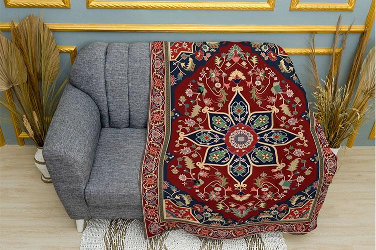 Плед PromoZP Модный бабушкин ковер плюш однослойный 135х150 см (102398-3)