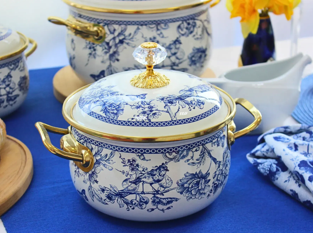 Каструля емальована BUTTERFLY Elmani з кришкою 2,1 л 16 см (763-027) - фото 3