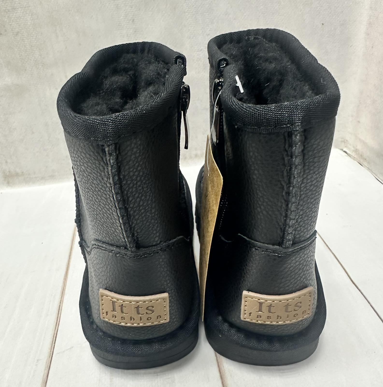 Уггі дитячі Ugg itts маломіри шкіра р. 32 20 см Чорний - фото 3