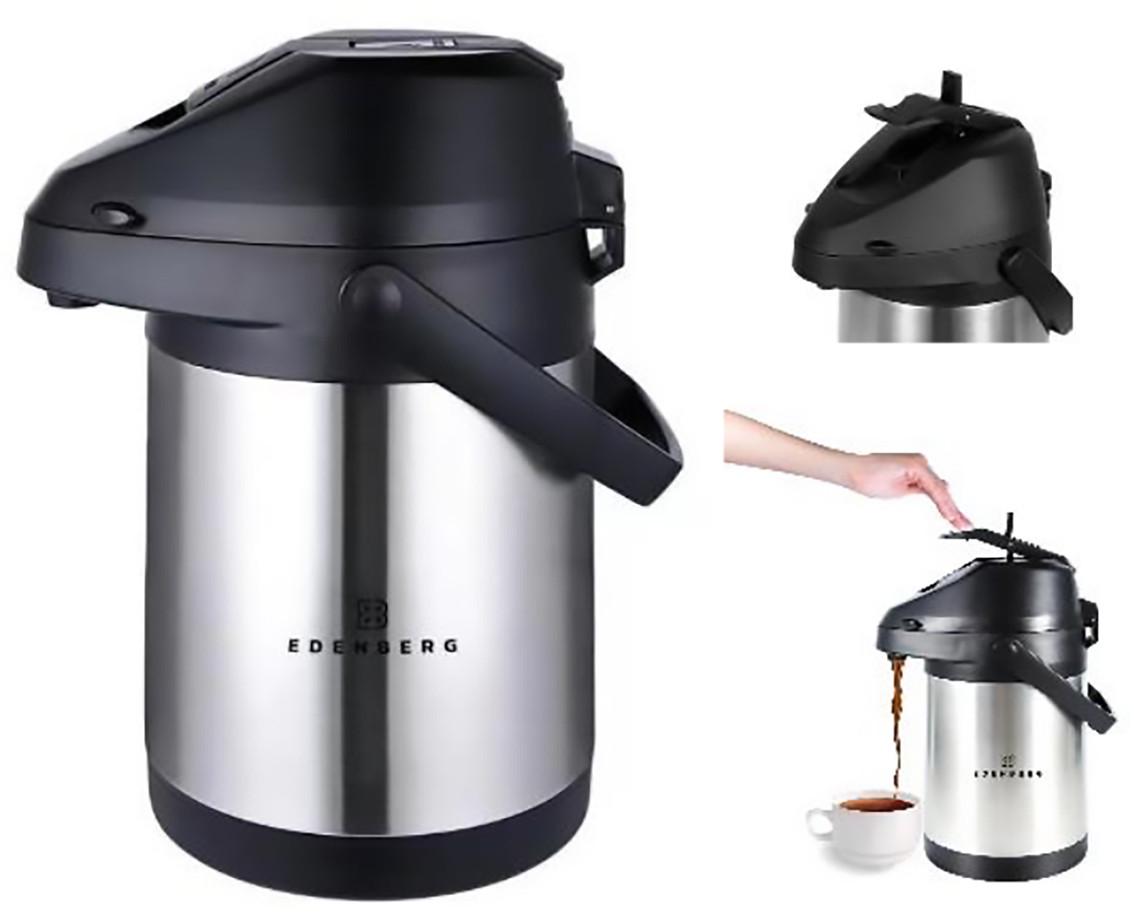 Термос помповый Edenberg 3 л (EB-3512) - фото 2 Термос помповый Edenberg 3 л (EB-3512) - фото 2