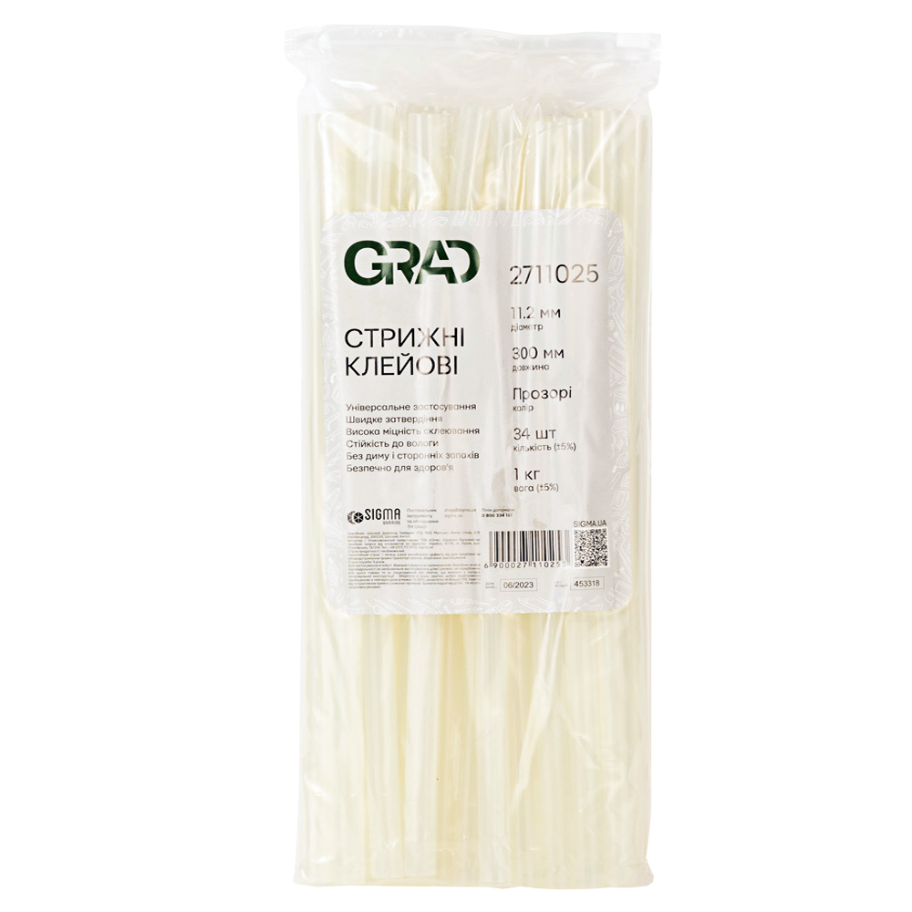 Стержни клеевые 11х300 мм 1 кг Прозрачный (4197)