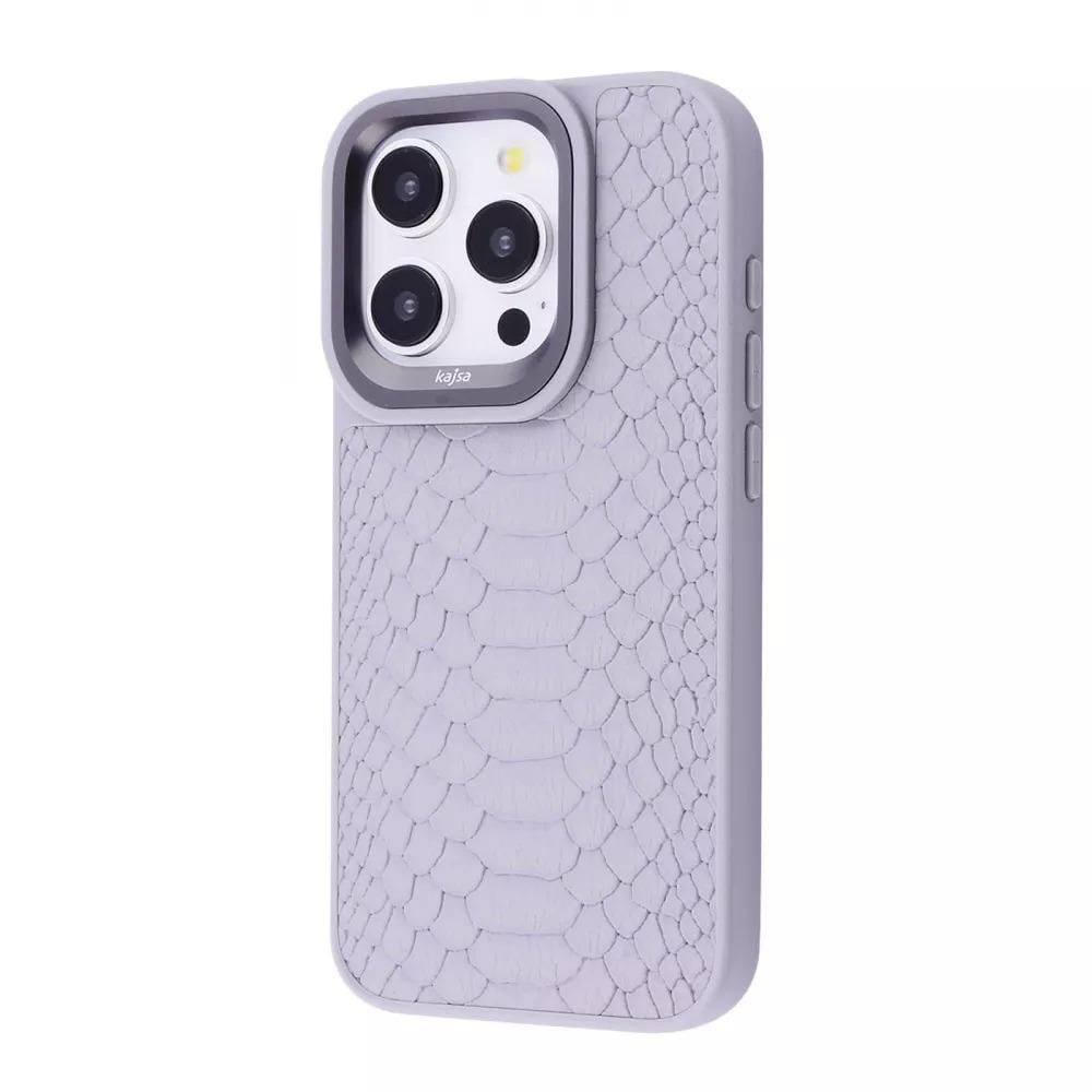 Чехол для телефона Kajsa Snake Pattern iPhone 15 Pro Max Light gray