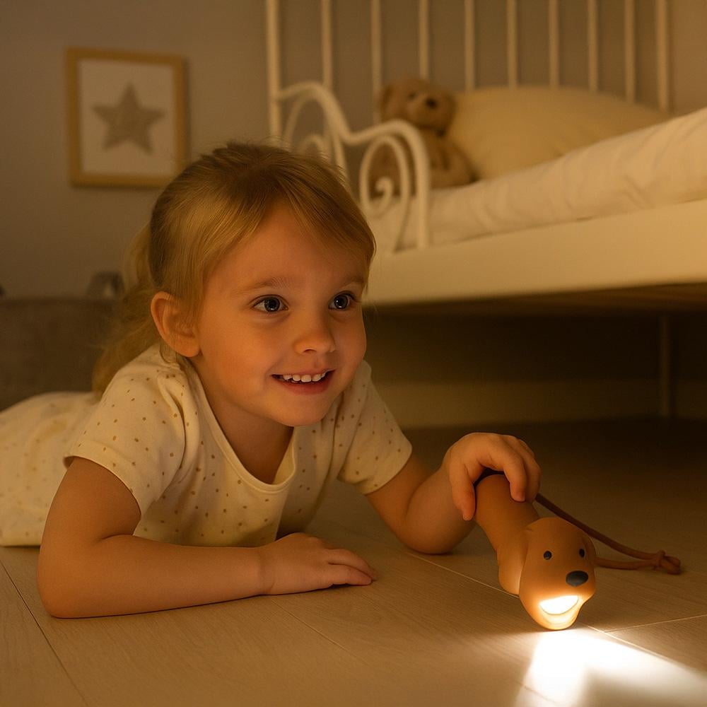 Ліхтарик дитячий LOSSO Собака силіконовий 3,5 Вт (541980330) - фото 3 Ліхтарик дитячий LOSSO Собака силіконовий 3,5 Вт (541980330) - фото 3