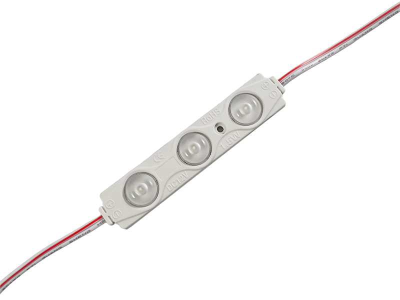 Світлодіодний модуль з лінзою SMD2835 3 LED 12В 1.5Вт IP65 6500К холодний білий (1550)