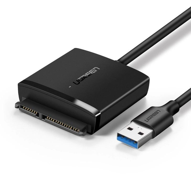 Перехідник-адаптер UGREEN CM257 SATA to USB-A/3.0 для HDD/SSD 2,5"/3,5" Black (60561)