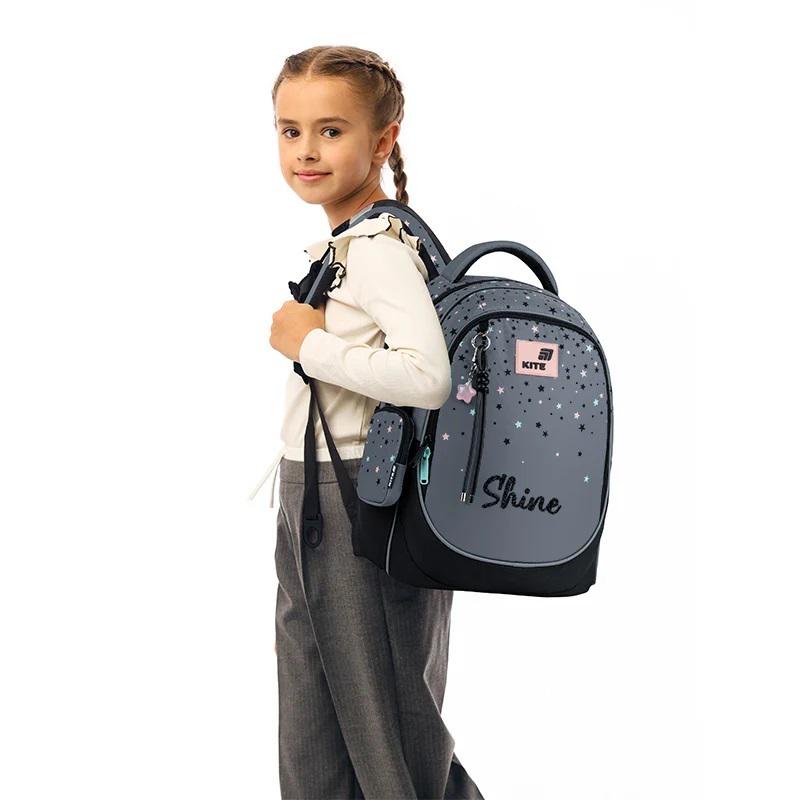 Школьный рюкзак KITE Education Shine 18 л Серый (K26-700M-2)